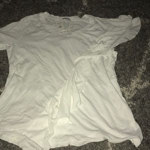 Splendid ruffle white tee